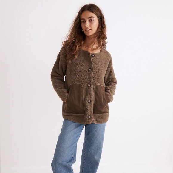 Madewell Sweaters - NWT Madewell (Re)sourced Fleece Cardigan Jacket